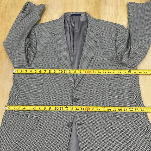 Joseph Abboud Blazer Jacket Sport Coat Mens 50R Classic Fit Wool Bone/Gray